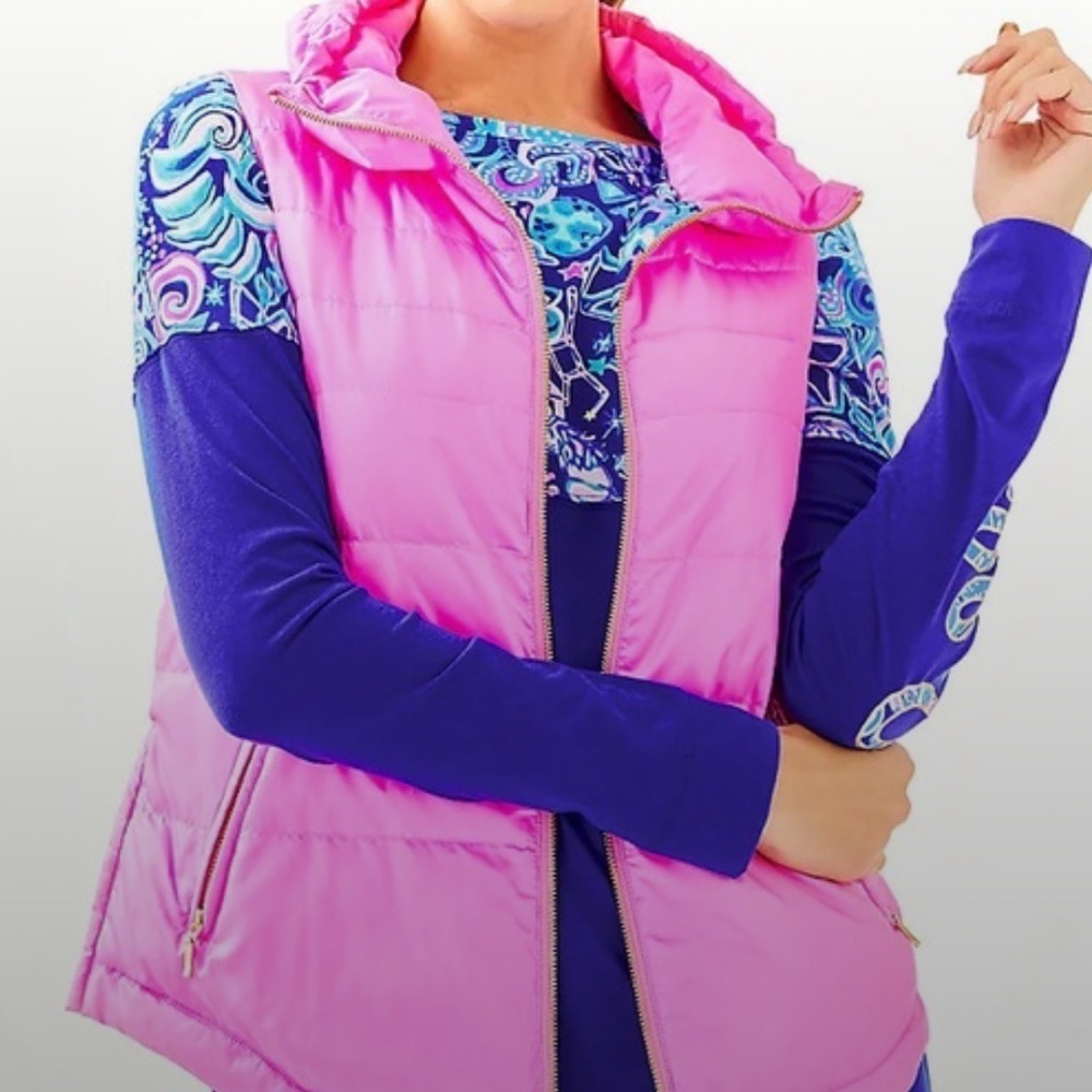 Lilly Pulitzer Palm Paradise vest in Prosecco pink size XXS NWT